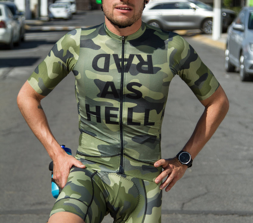 Army Green One Piece Cycling Suit Professional Riding Series