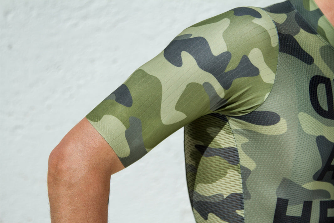 Army Green One Piece Cycling Suit Professional Riding Series