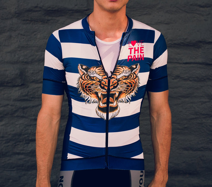 "Fierce Blue" Light Racer Aero Jersey (Men)-TOP