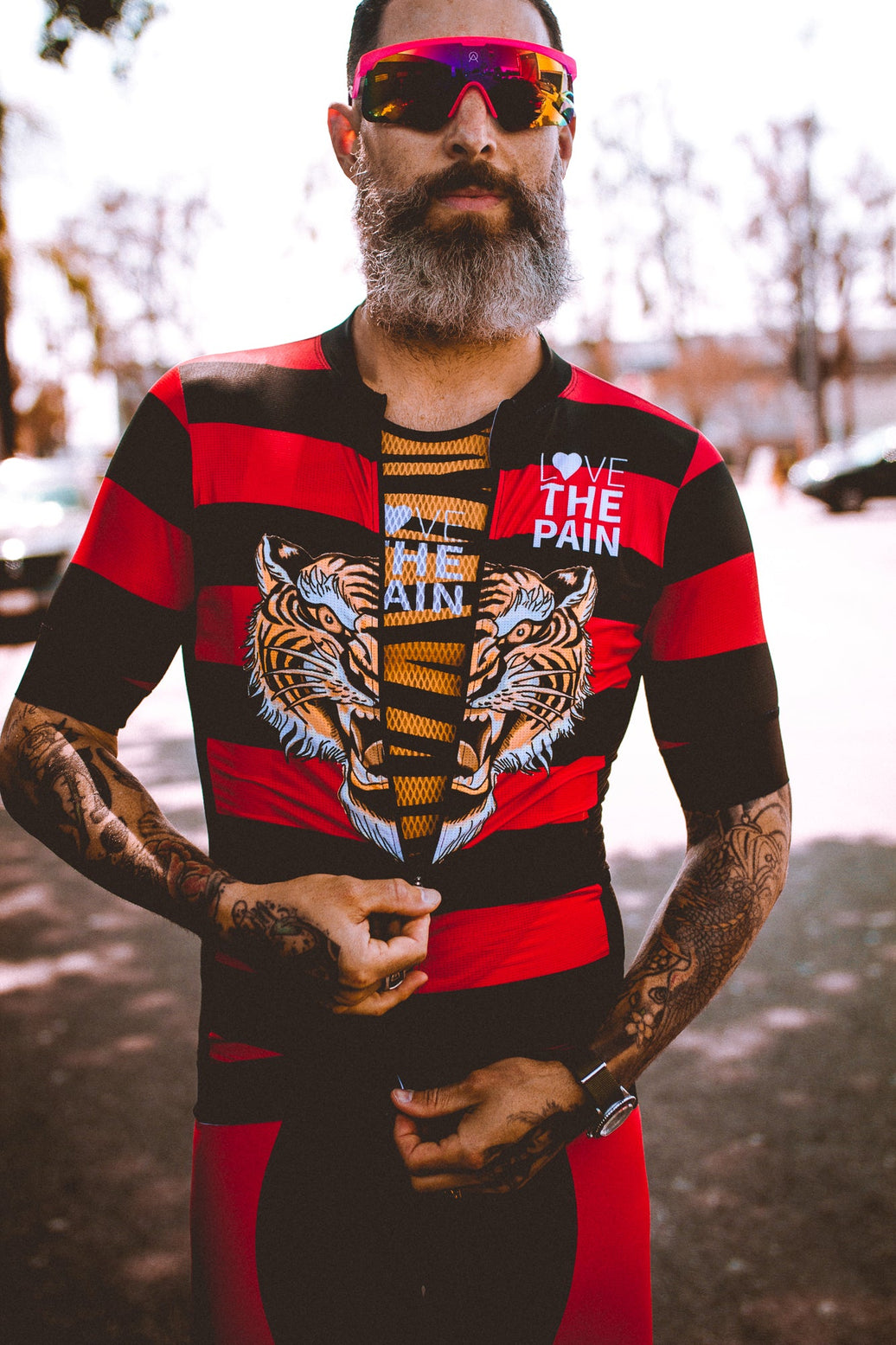 "Fierce Red" Light Racer Aero Jersey suit