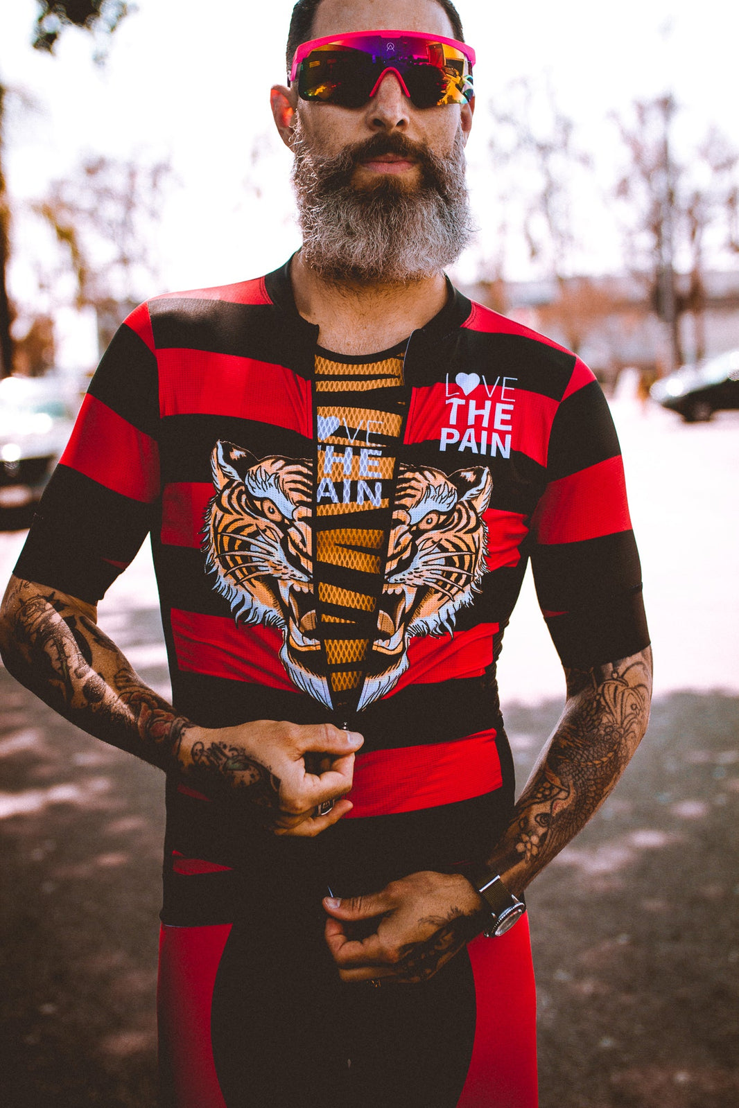 "Fierce Red" Light Racer Aero Jersey suit