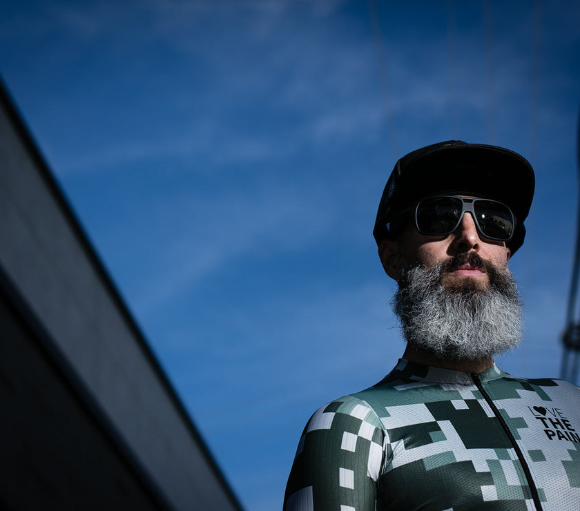 Army Green Pattern Cycling Jersey Professional