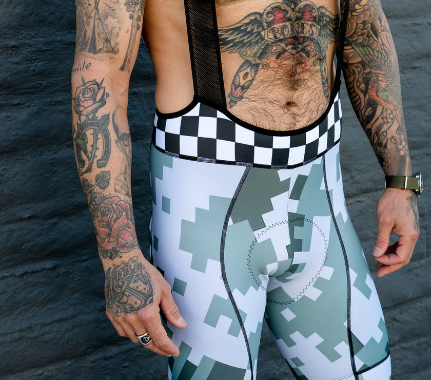 Camouflage Building Block Cycling Shorts