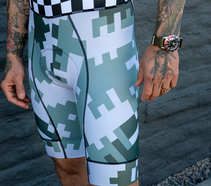 Camouflage Building Block Cycling Shorts