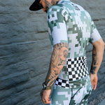 Army Green Pattern Cycling Jersey Professional