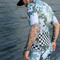Army Green Pattern Cycling Jersey Professional