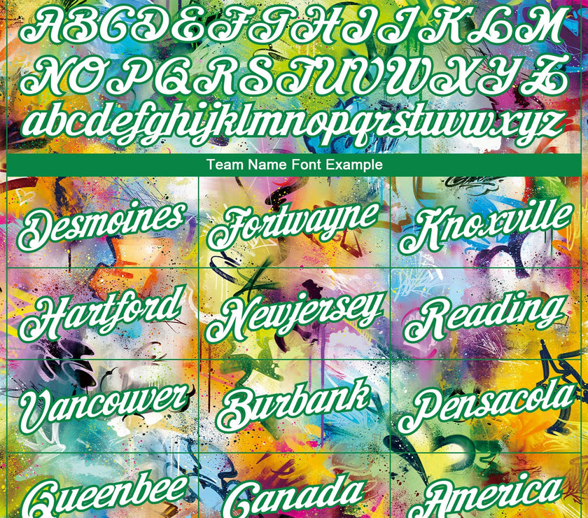 Custom Graffiti Pattern White-Kelly Green Scratch 3D Long Sleeve Performance T-Shirt