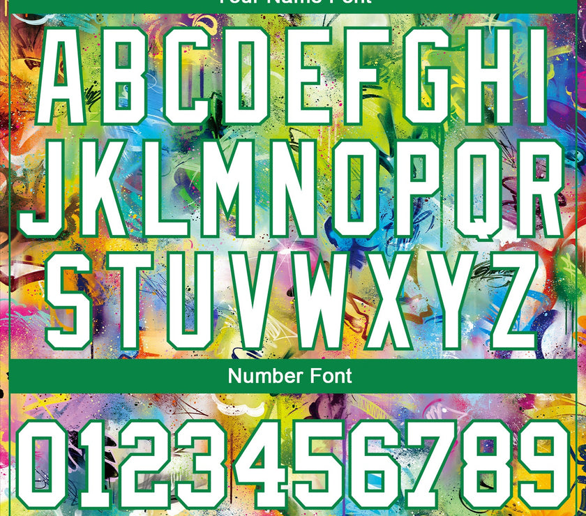 Custom Graffiti Pattern White-Kelly Green Scratch 3D Long Sleeve Performance T-Shirt