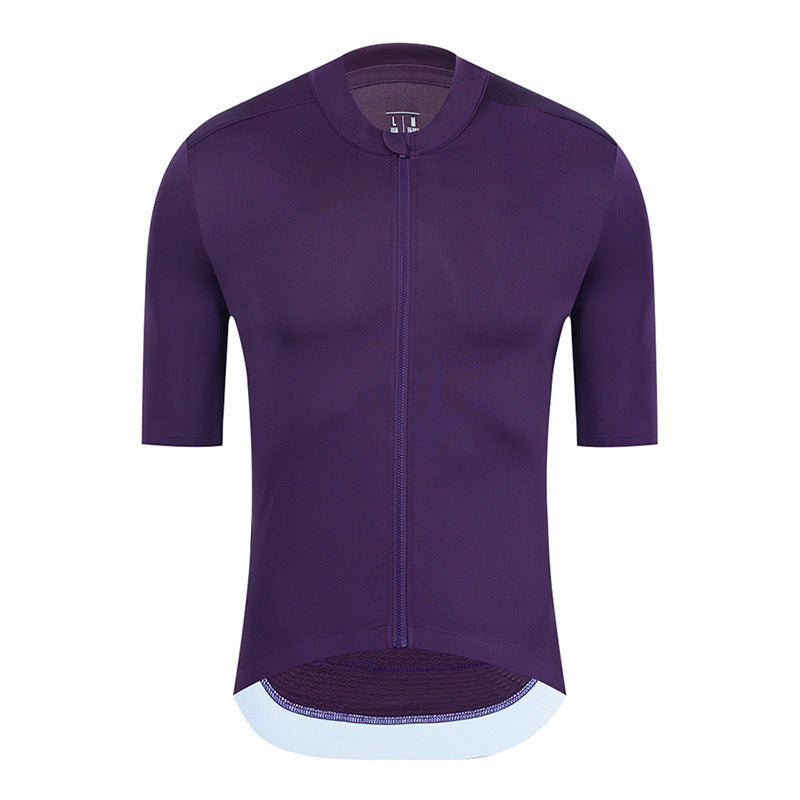 Solid Color Short Sleeve Men's Cycling Jersey