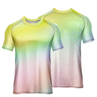 Men's and Women's Breathable Cycling Wear Printed Round Neck Short Sleeve Top
