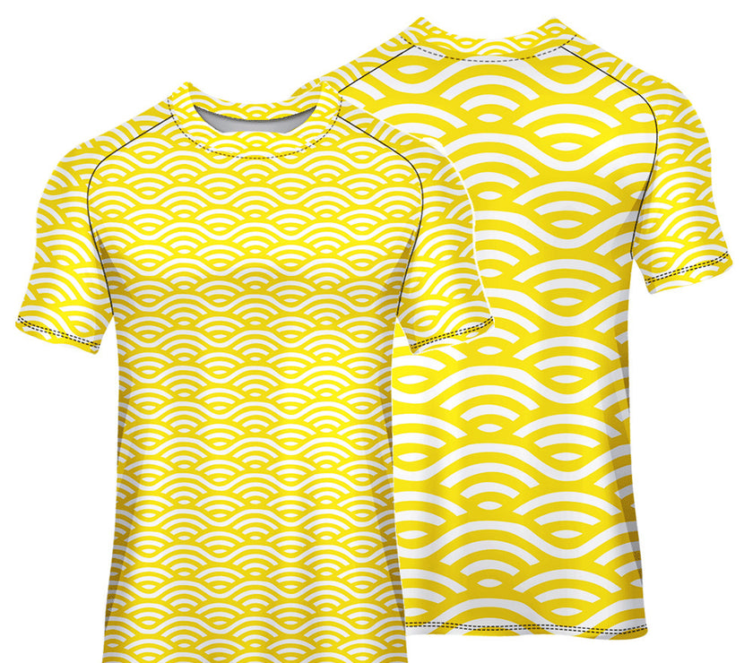 Men's and Women's Breathable Cycling Wear Printed Round Neck Short Sleeve Top