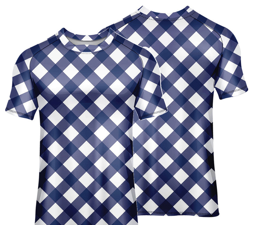 Men's and Women's Breathable Cycling Wear Printed Round Neck Short Sleeve Top