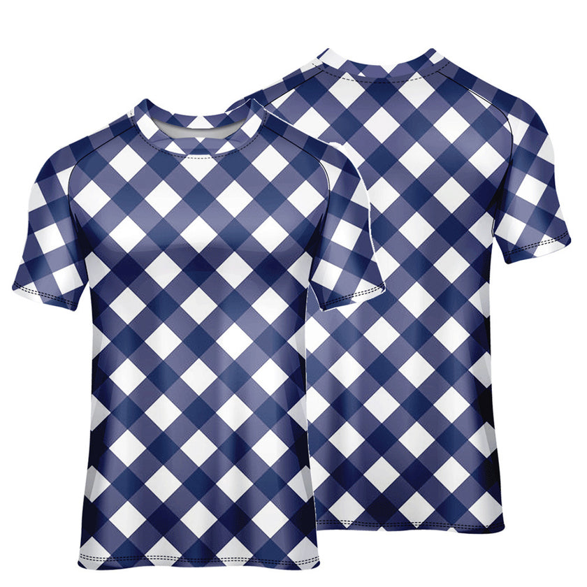 Men's and Women's Breathable Cycling Wear Printed Round Neck Short Sleeve Top