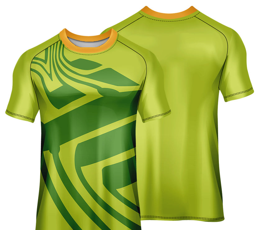 Men's Breathable and  Cycling Jersey Printed Round Neck Short Sleeve Top