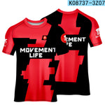 Men's Breathable and Quick-drying Cycling Jersey Printed Round Neck Short Sleeve Top