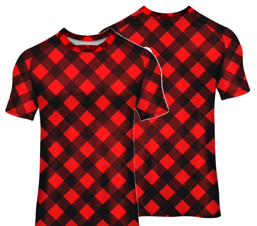 Men's and Women's Breathable Cycling Wear Printed Round Neck Short Sleeve Top