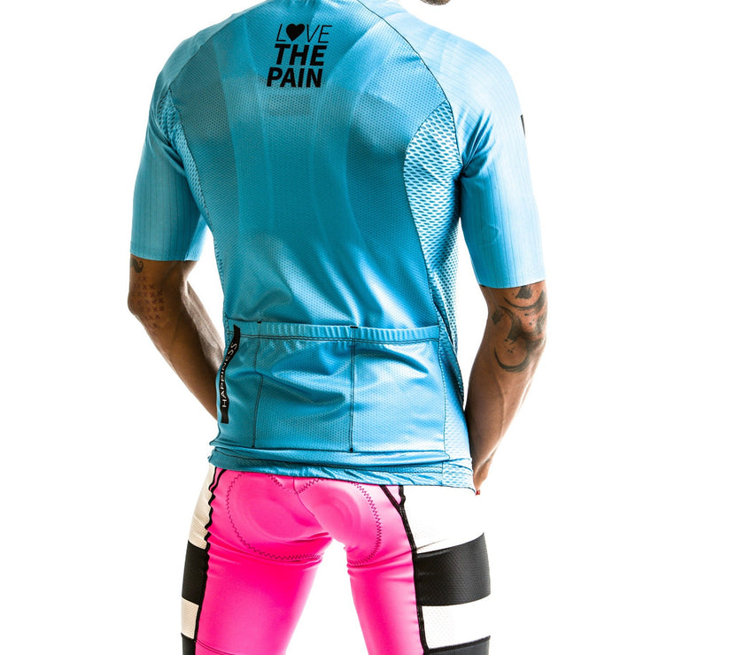 Light Blue Breathable Mesh Professional Comfortable Cycling Suit