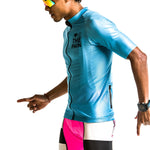 Light Blue Breathable Mesh Professional Comfortable Cycling Suit