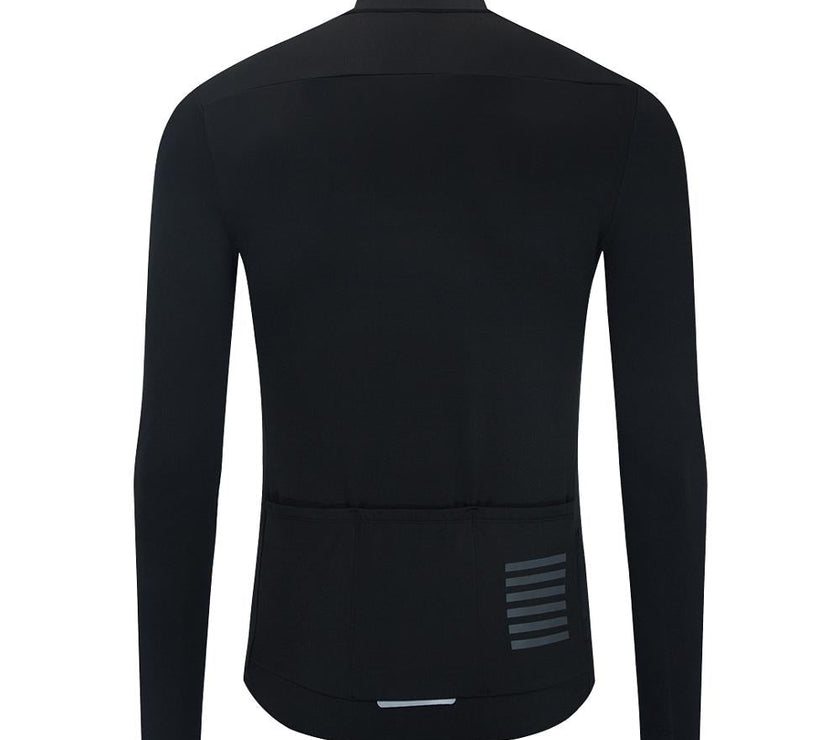 Black Thermal Fleece Men Cycling Jacket