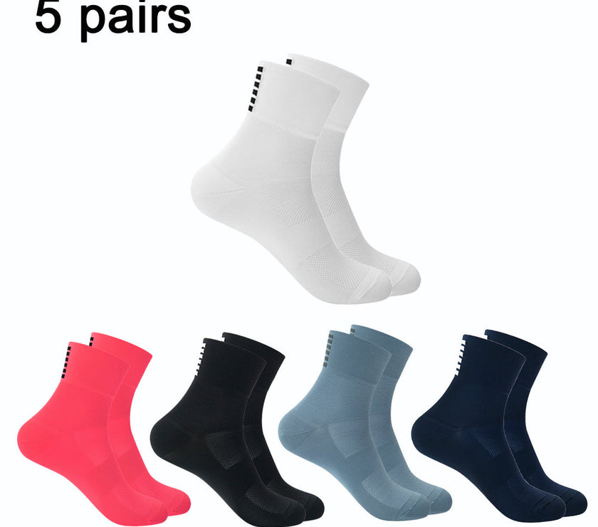 Breathable Sport Cycling Short Socks 5 Pairs