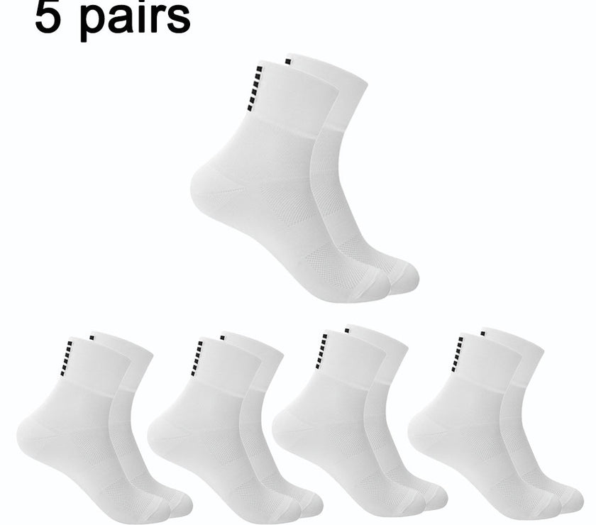 Breathable Sport Cycling Short Socks 5 Pairs
