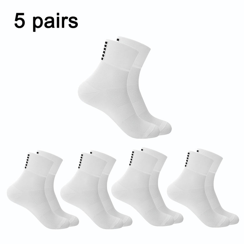 Breathable Sport Cycling Short Socks 5 Pairs