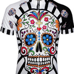 Men's Short Sleeves Cycling Jersey Summer Pink Green Lavender Skull