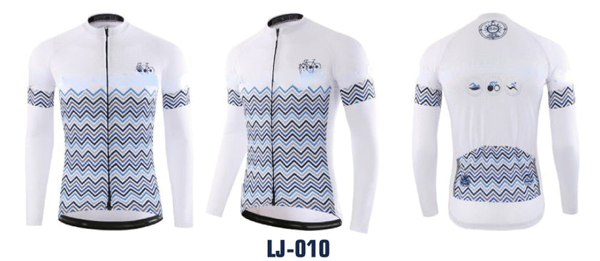 KEMALOCE Autumn Pro Long Sleeve Cycling Jersey Skull