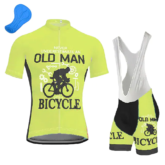 Sunnyriant Old Man Men's Short Sleeve Cycling Jersey
