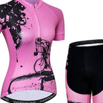 Women's Short Sleeve Cycling Jersey with Shorts