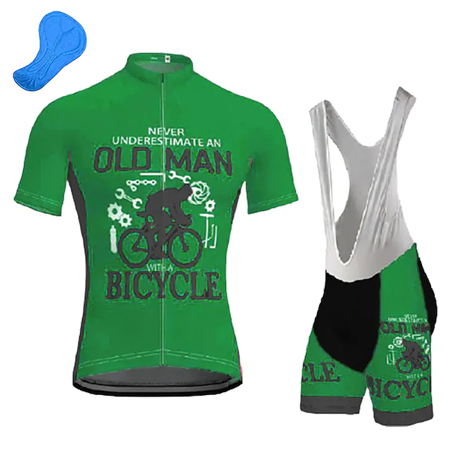 Sunnyriant Old Man Men's Short Sleeve Cycling Jersey