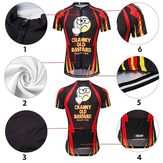 Novelty Funny Men's Short Sleeve Cycling Jersey