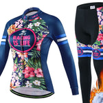 Women's Long Sleeve Cycling Jersey with Tights