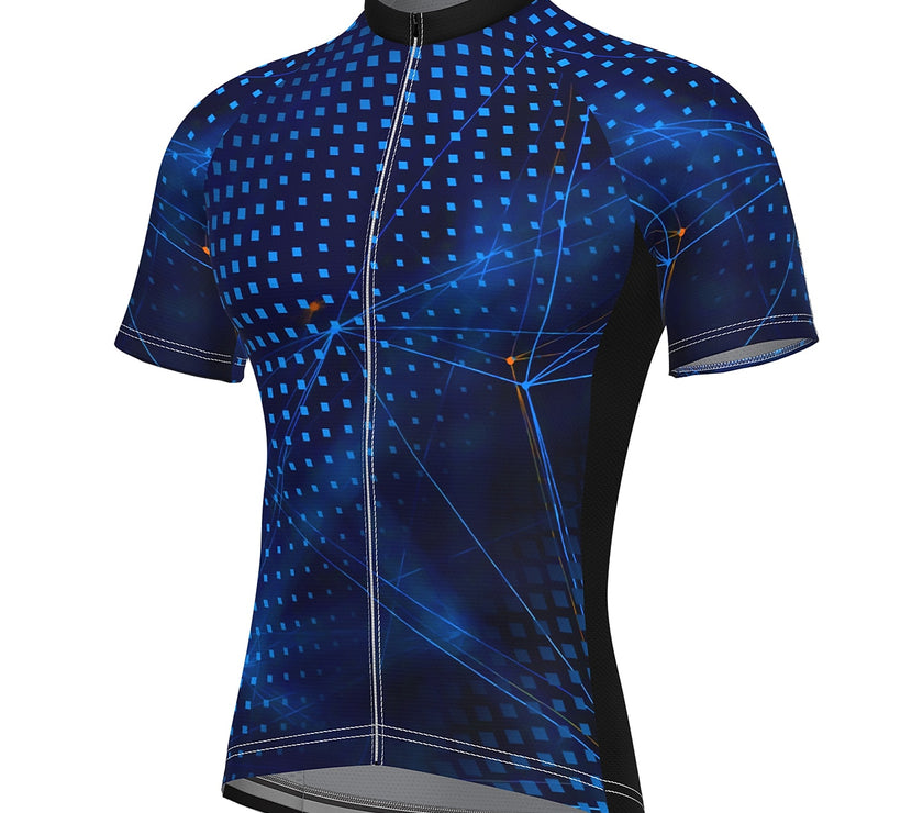 Men's Short Sleeve Cycling Jersey Summer Spandex Polyester