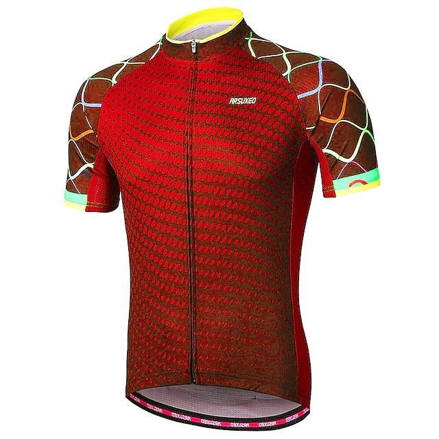 Arsuxeo Men's Short Sleeve Cycling Jersey