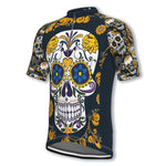 Men's Short Sleeve Cycling JerseySkull Funny