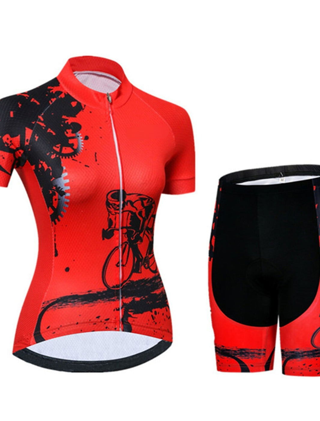 Women's Short Sleeve Cycling Jersey with Shorts