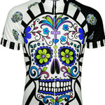 Men's Short Sleeves Cycling Jersey Summer Pink Green Lavender Skull