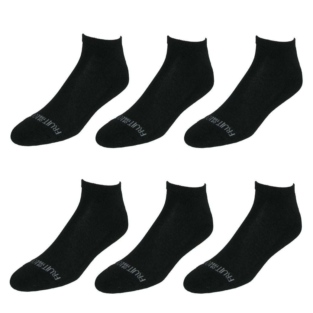 Fruit of the Loom Men's Half Cushion No Show Socks (6 Pair Pack)