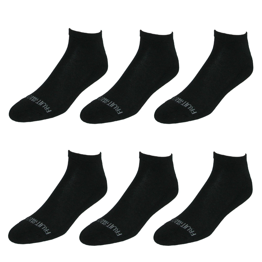 Fruit of the Loom Men's Half Cushion No Show Socks (6 Pair Pack)