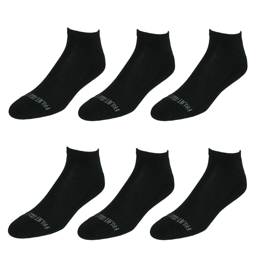 Fruit of the Loom Men's Half Cushion No Show Socks (6 Pair Pack)