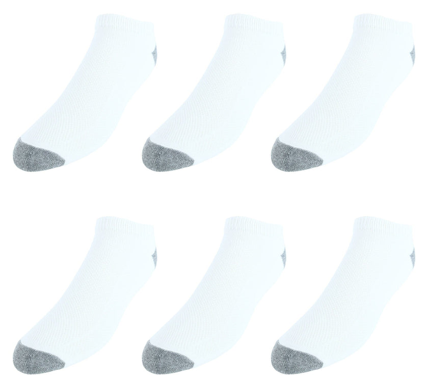 Fruit of the Loom Men's Breathable No Show Cushioned Sole Socks (6 Pack)