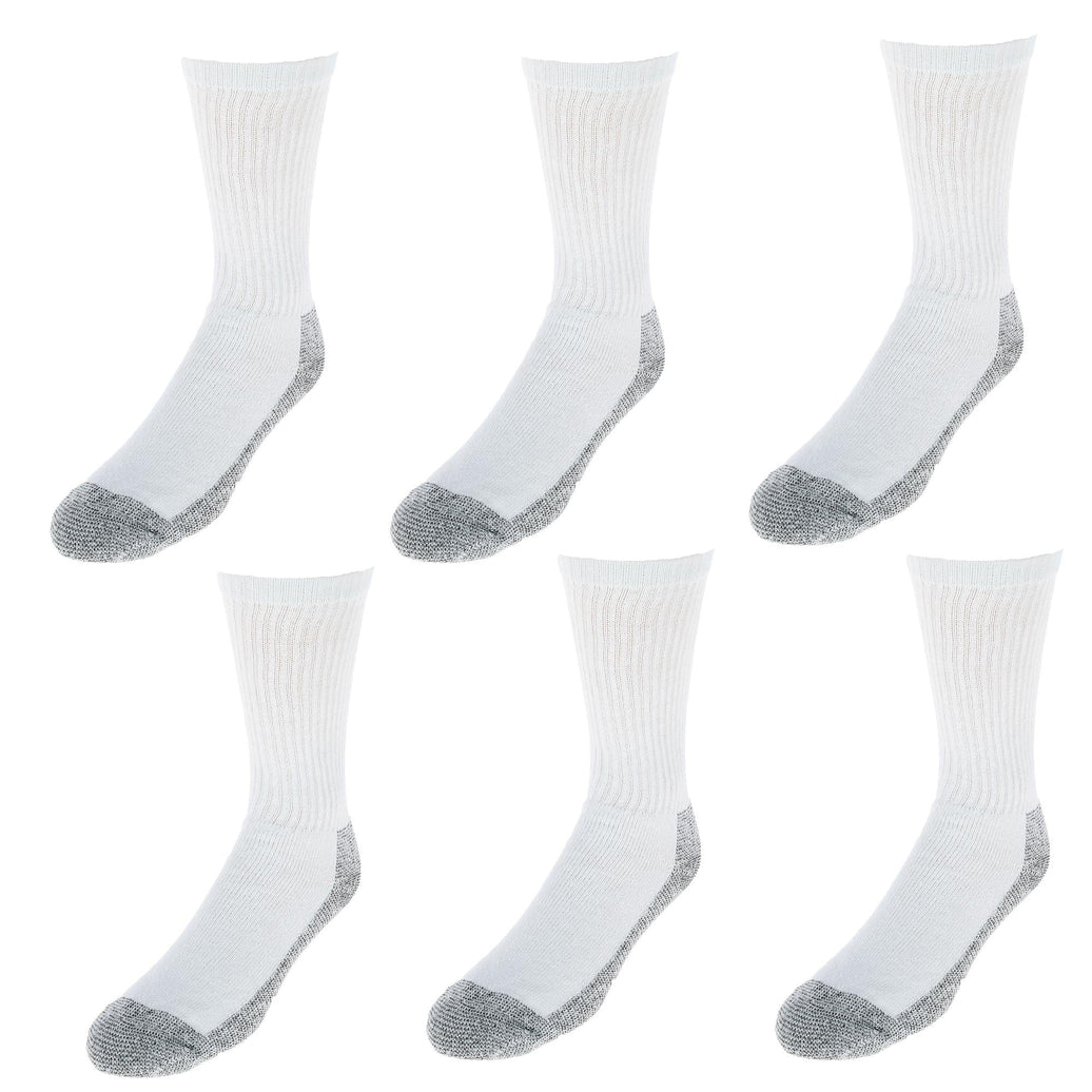 Fruit of the Loom Men's Full Cushion Heavy Duty Work Crew Socks (6 Pair Pack)