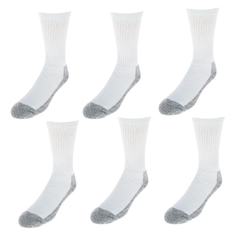 Fruit of the Loom Men's Full Cushion Heavy Duty Work Crew Socks (6 Pair Pack)