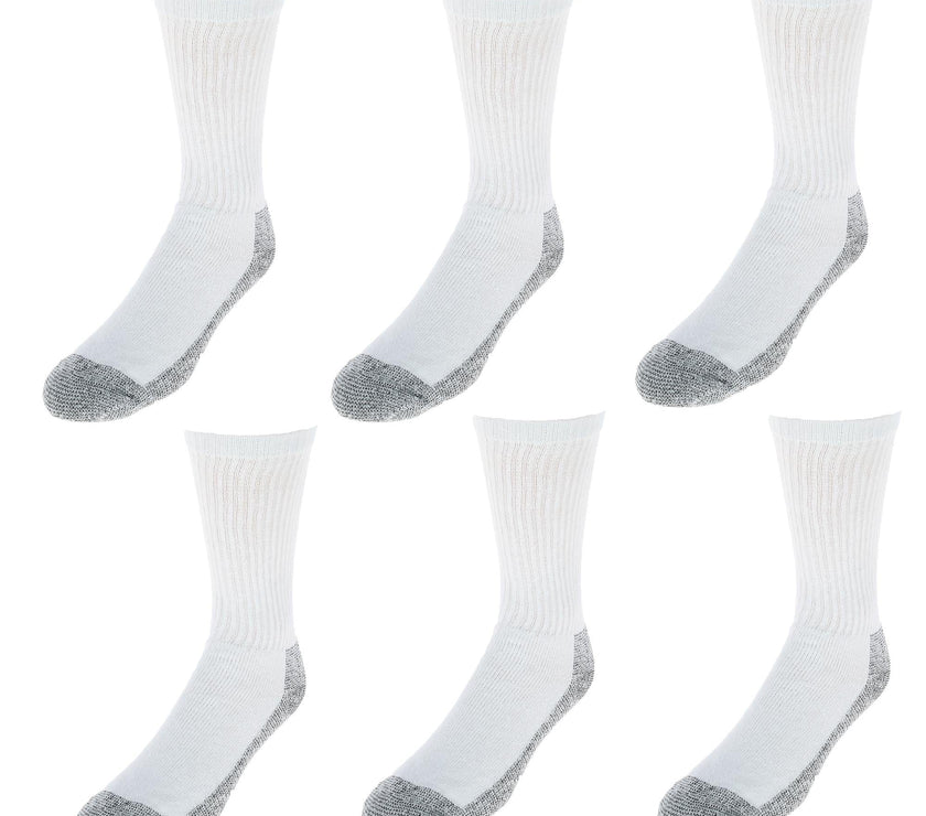Fruit of the Loom Men's Full Cushion Heavy Duty Work Crew Socks (6 Pair Pack)