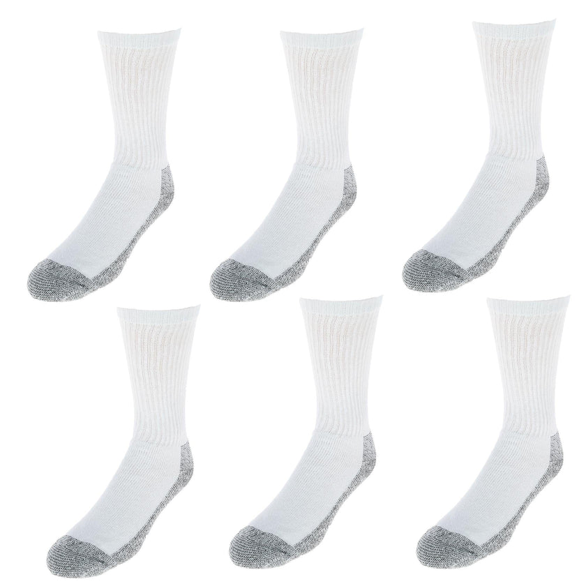 Fruit of the Loom Men's Full Cushion Heavy Duty Work Crew Socks (6 Pair Pack)
