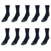 Fruit of the Loom Men's Work Gear Cushioned Crew Socks (10 Pair Pack)