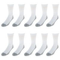Fruit of the Loom Men's Work Gear Cushioned Crew Socks (10 Pair Pack)