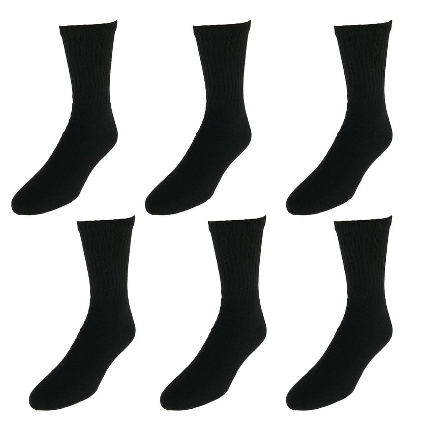 Everlast Men's 6PK Crew Socks（6 Pair Pack）