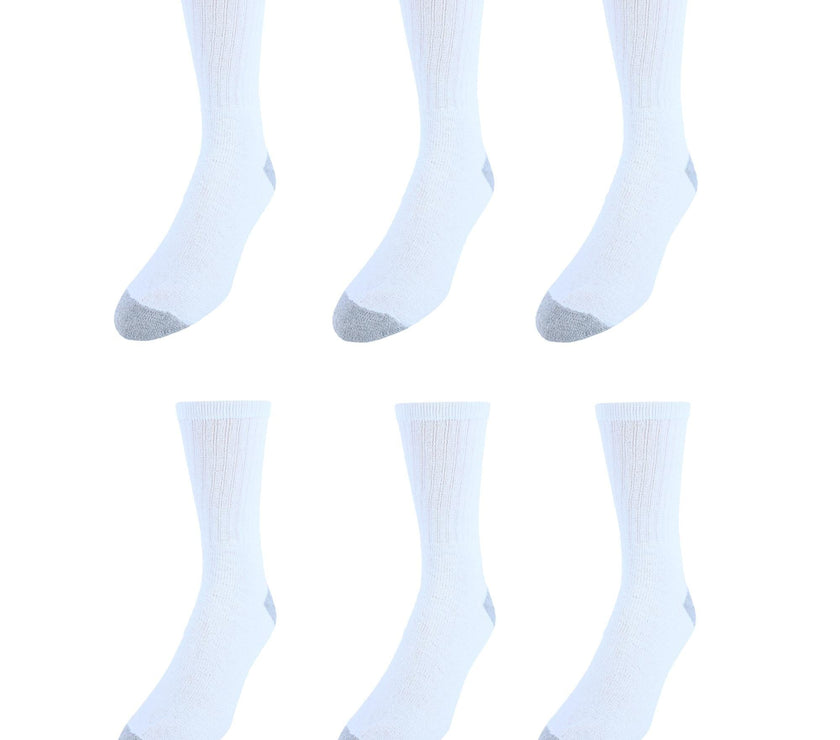 Everlast Men's 6PK Crew Socks（6 Pair Pack）
